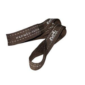 hermes paris france 100% authenitc small piece of silk carriage logo ribbon